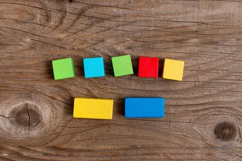 Sample Cube Rectangular Boxes Polished With Multi-Colour Symbolizing Stability 스톡 사진