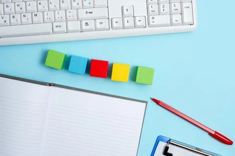 Sample Cube Rectangular Boxes Polished With Multi-Colour Symbolizing Stability 스톡 사진