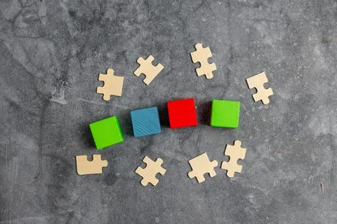 Sample Cube Rectangular Boxes Polished With Multi-Colour Symbolizing Stability 스톡 사진