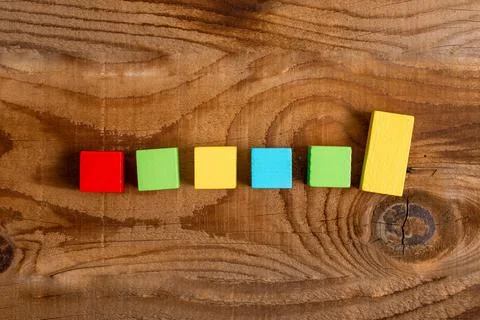 Sample Cube Rectangular Boxes Polished With Multi-Colour Symbolizing Stability 库存照片