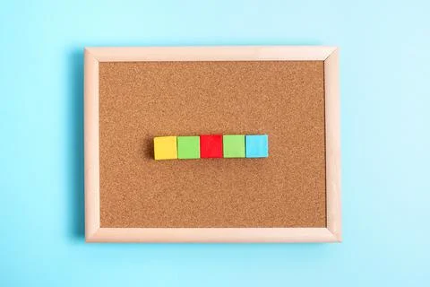 Sample Cube Rectangular Boxes Polished With Multi-Colour Symbolizing Stability 스톡 사진