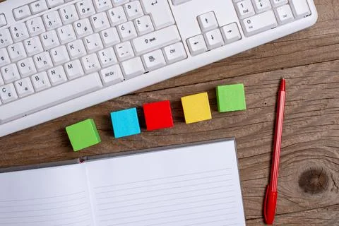 Sample Cube Rectangular Boxes Polished With Multi-Colour Symbolizing Stability 库存照片