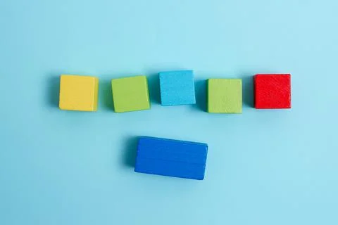 Sample Cube Rectangular Boxes Polished With Multi-Colour Symbolizing Stability 스톡 사진