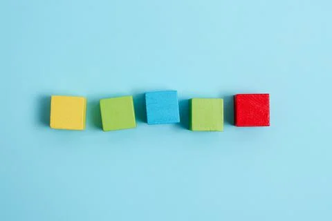 Sample Cube Rectangular Boxes Polished With Multi-Colour Symbolizing Stability 스톡 사진