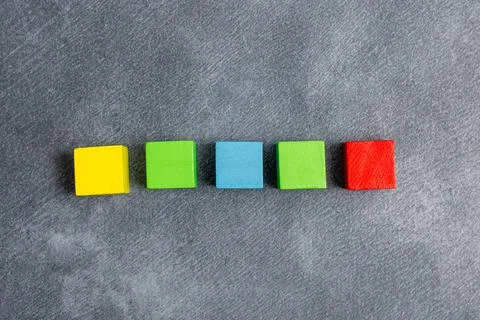 Sample Cube Rectangular Boxes Polished With Multi-Colour Symbolizing Stability 库存照片