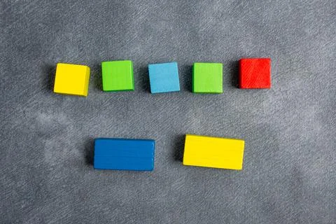 Sample Cube Rectangular Boxes Polished With Multi-Colour Symbolizing Stability 库存照片