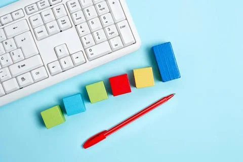 Sample Cube Rectangular Boxes Polished With Multi-Colour Symbolizing Stabi... Stock Photos