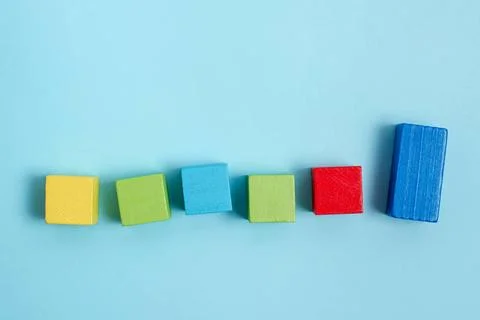 Sample Cube Rectangular Boxes Polished With Multi-Colour Symbolizing Stabi... 库存照片