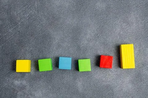 Sample Cube Rectangular Boxes Polished With Multi-Colour Symbolizing Stabi... Stock Photos