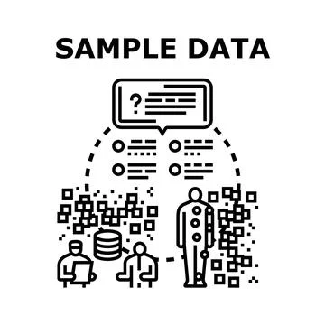 Sample data analysis and collection concept 库存插图