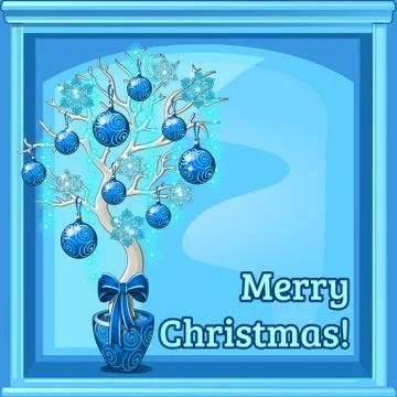 Sample design of placard with attributes of New Year. Sketch of poster, party Stock Illustration