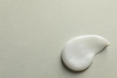 Sample of face cream on light background, top view. Space for text Stock Photos