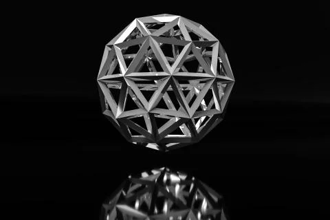 A sample of a gem-like geometric ball. A  ball with many faces. Texture of je 스톡 일러스트