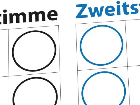 Sample of a german ballot paper Stock Illustration