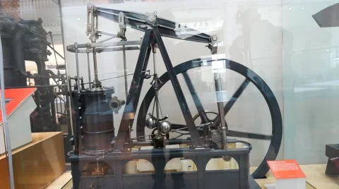 Sample of hydro turbine engine Inside of Science Museum London Stock Footage 64901613