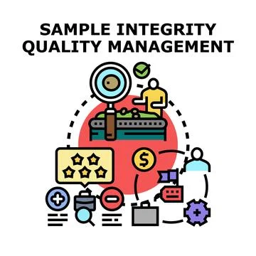 Sample integrity quality management system process Illustrazione stock
