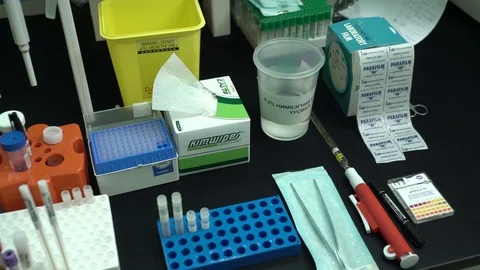Sample in Laboratory Stock Footage 127086264