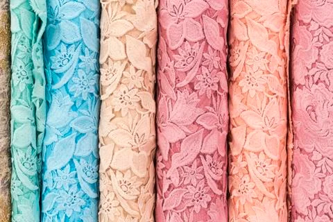 Sample of lace fabric Foto stock