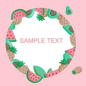 Sample of menu cover for smoothie bar Stock Illustration