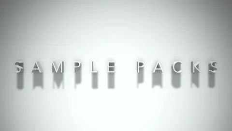 Sample packs 3D title animation with shadows on a white background Stock Footage 297905930
