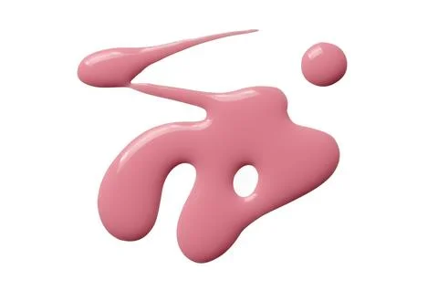 A sample of pink matte nail polish. Isolated on a white background. Stock Photos