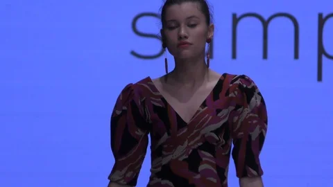 Sample presents catwalk on the runway during Tel Aviv Fashion Week Stock Footage 88207786