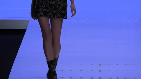 Sample presents catwalk on the runway during Tel Aviv Fashion Week Stock Footage 88217826