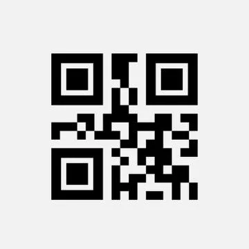 Sample Qr Code For Smartphone Scanning Icon 스톡 일러스트