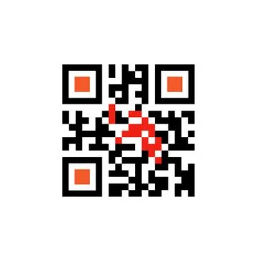 Sample Qr Code For Smartphone Scanning Icon Stockillustratie