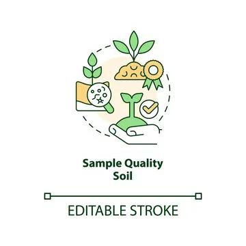Sample quality soil concept icon Illustrazione stock