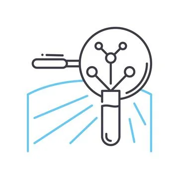 Sample research line icon, outline symbol, vector illustration, concept sign Stock Illustration