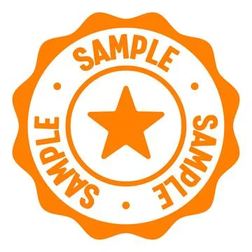 Sample seal badge. sample label sticker. Vector sign Stock Illustration