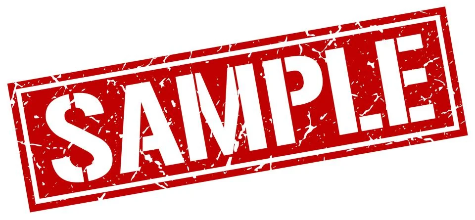 Sample square grunge stamp Stock Illustration