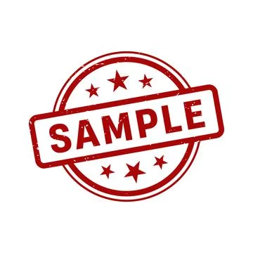 Sample Stamp, Sample Grunge Round Sign Stock Illustration