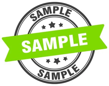 Sample stamp. sample label on transparent background. round sign Stock Illustration