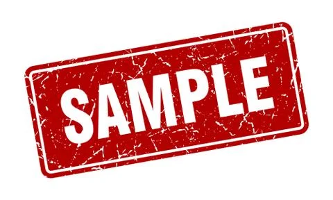 Sample stamp. sample vintage red label. Sign Stock Illustration