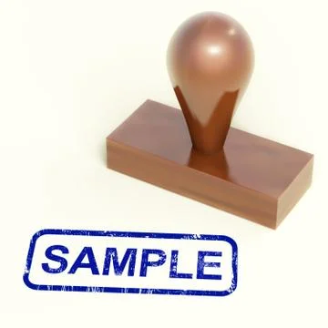 Sample stamp shows examples symbol or taste Stockillustratie