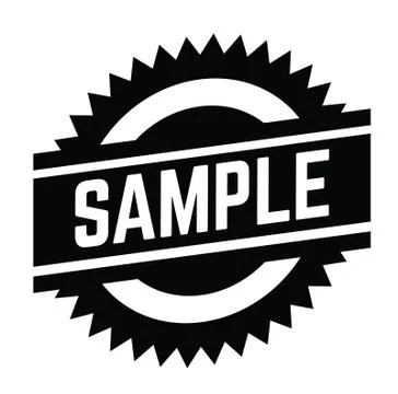 Sample stamp on white Stock Illustration