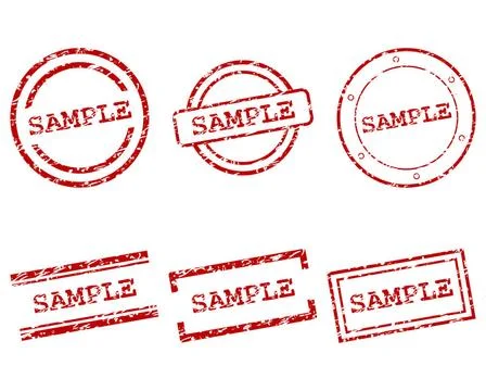 Sample Stempel - Sample stamps Sample Stempel - Sample stamps Copyright: x... Stock Photos