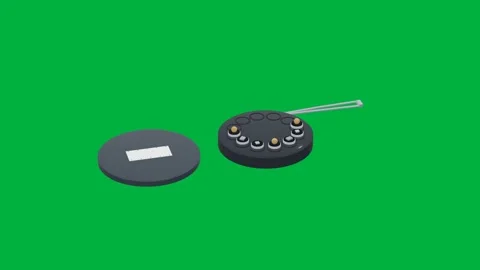 Sample stubs materials 3d loop green screen Vídeos de archivo 342914507