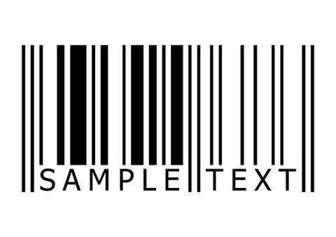 Sample text barcode Stock Illustration