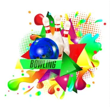 Sample text. bowling ball abstract background Stock Illustration