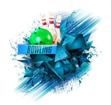 Sample text. bowling ball abstract background Stock Illustration
