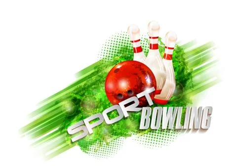Sample text. bowling ball abstract background Stock Illustration
