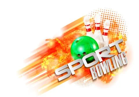 Sample text. bowling ball abstract background Stock Illustration