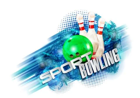 Sample text. bowling ball abstract background Stock Illustration