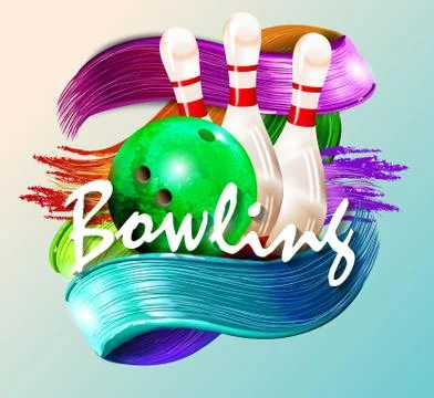 Sample text. bowling ball abstract background Stock Illustration
