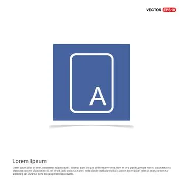 Sample text icon - Blue photo Frame Stock Illustration