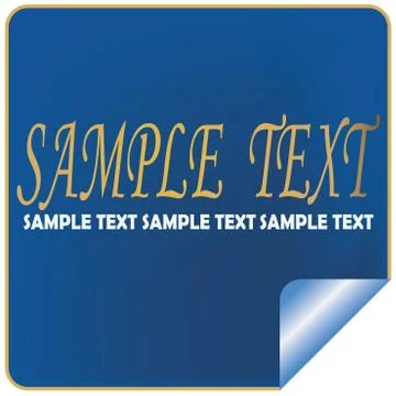 Sample text label Illustrazione stock