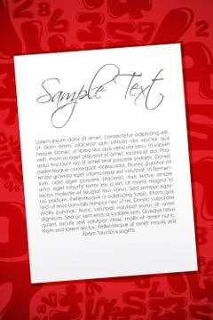 Sample text on numeral background Stock Illustration